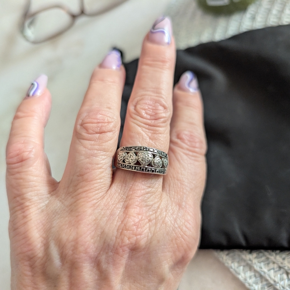 Gorgeous Diamond Heart Ring It Says Love When You Hold It Sideways It's Adorable